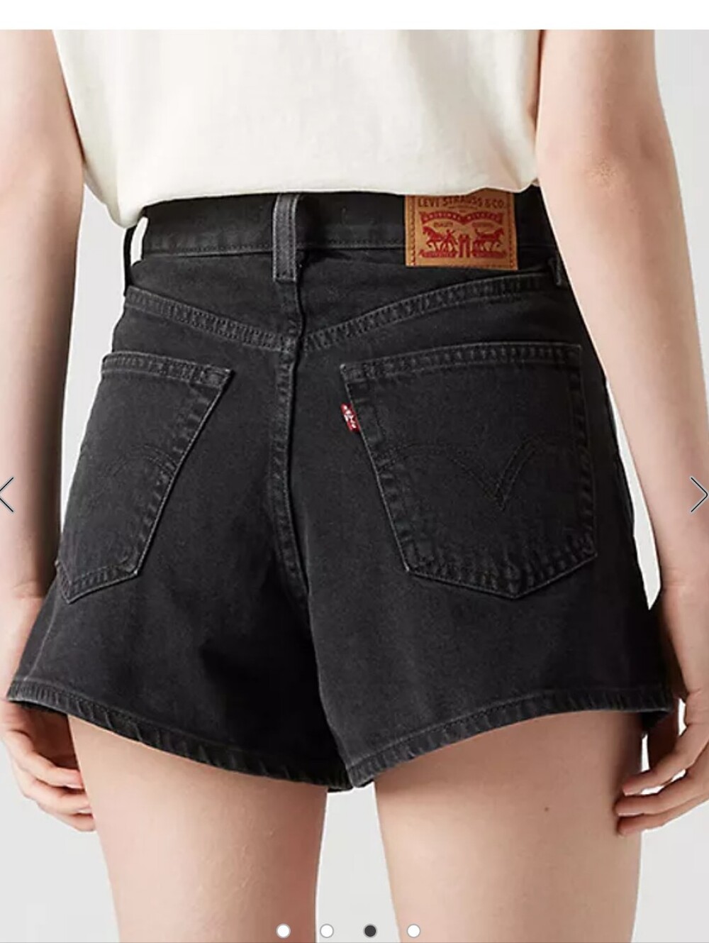 Levi's Black Mom High-Waist Denim Black Shorts